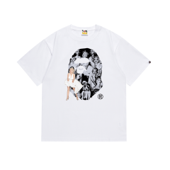 Bape A Bathing Marilyn Monroe Ape Big Logo T-Shirt Tee Black White