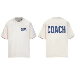 Gallery Dept Coach Logo T-shirt Black White Yellow