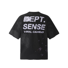 1:1 Quality Gallery Dept Cracking DEPT SENSE Logo T-shirt Black Brown