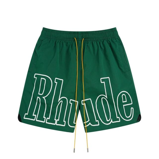 Rhude leather lettering patch mesh shorts 4 colors