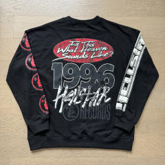 Hellstar Studios Records Crewneck Sweatshirtt Grey Black
