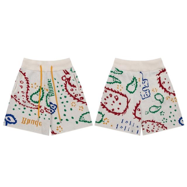 Rhude Knit Bandana Shorts