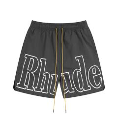 Rhude leather lettering patch mesh shorts 4 colors