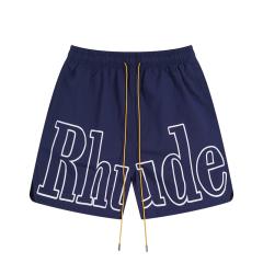 Rhude leather lettering patch mesh shorts 4 colors