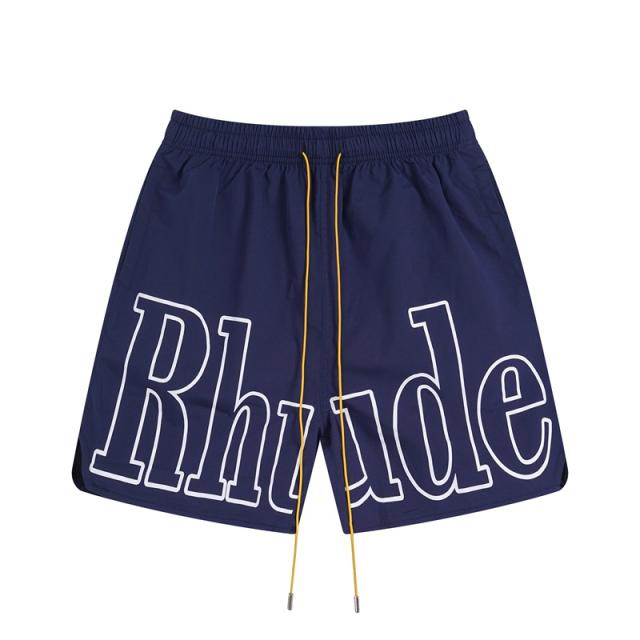 Rhude leather lettering patch mesh shorts 4 colors