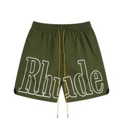 Rhude leather lettering patch mesh shorts 4 colors