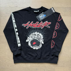 Hellstar Studios Records Crewneck Sweatshirtt Grey Black