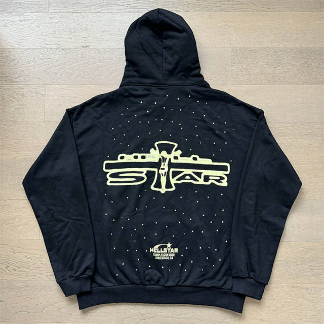 Hellstar Studios Uniform Hoodie Washed Black