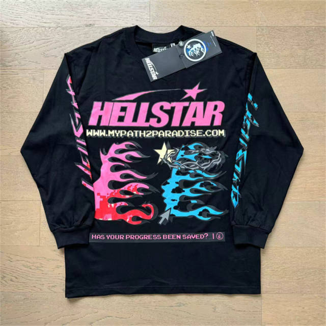 Hellstar Site Link Long-Sleeve T-Shirt Black