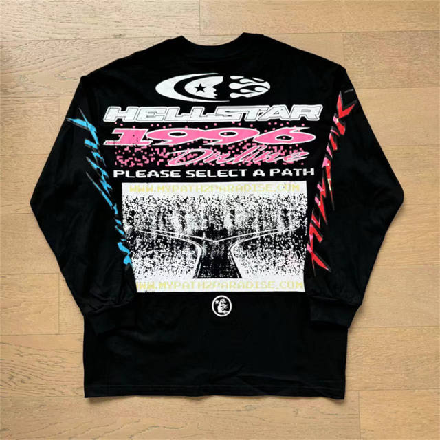 Hellstar Site Link Long-Sleeve T-Shirt Black