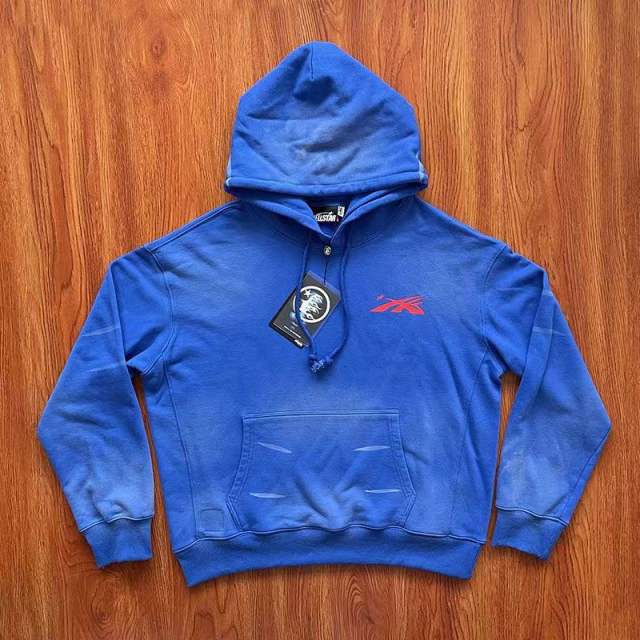 Hellstar Studios Vintage Washed Tracksuit Blue Hoodie Pants