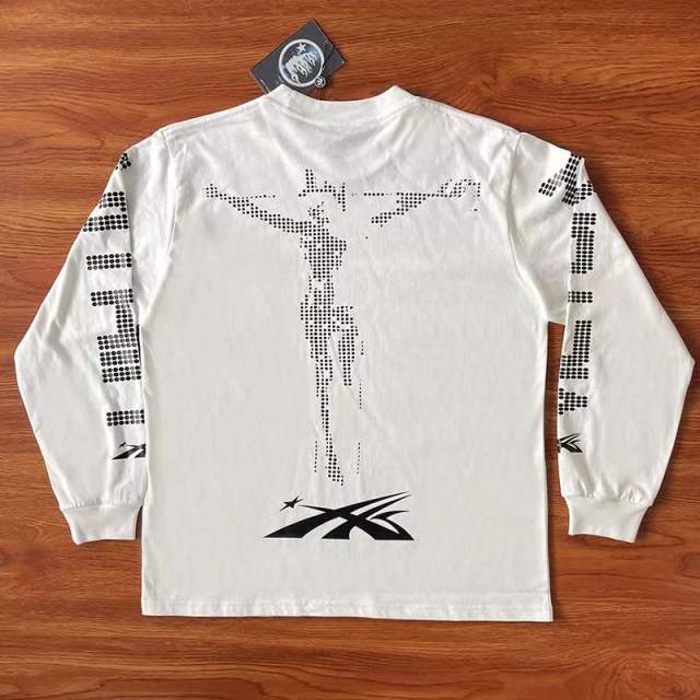 1:1 quality Hellstar led score display letter print long sleeve t-shirt 2 colors