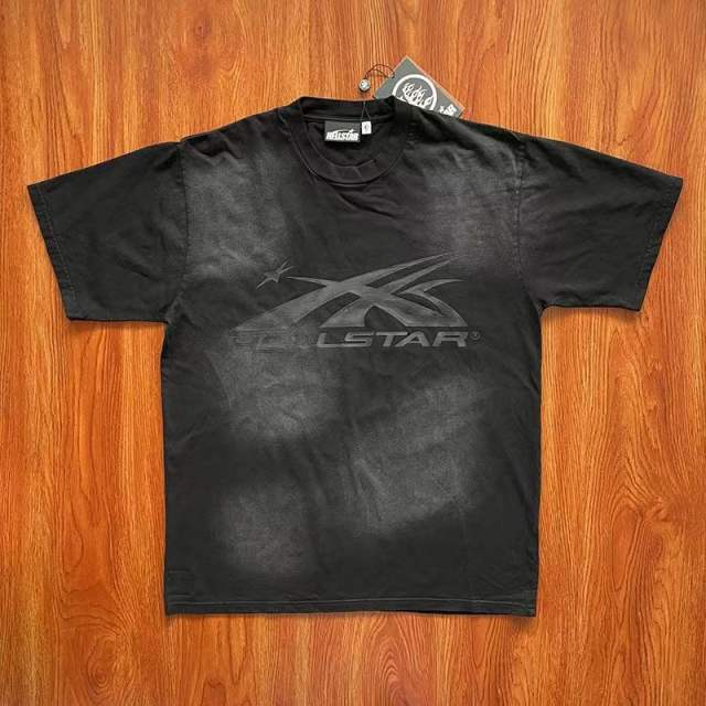 Hellstar Classic Black Logo Print T-Shirt