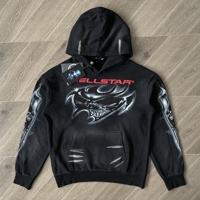 Hellstar Studios Airbrushed Skull Hoodie Pants Tracksuit