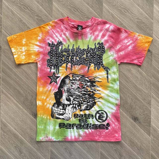 1:1 Hellstar Studios Tie Dye Tee T-Shirt Pink