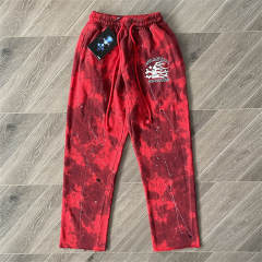 Hellstar Studios Sports Tie Dye Hoodie Pants Red