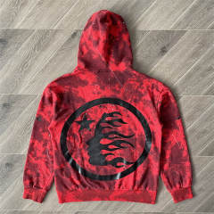 Hellstar Studios Sports Tie Dye Hoodie Pants Red
