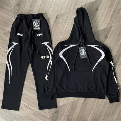 Hellstar Studios Sports Gel Hoodie Pants Black Red