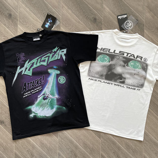 Hellstar Studios Attacks Tee T-Shirt Black White