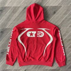 Hellstar Studios Sports Gel Hoodie Pants Black Red