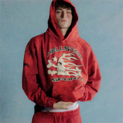 Hellstar Studios Sports Tie Dye Hoodie Pants Red