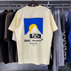 Rhude Mclaren T-Shirts (Black Beige White)