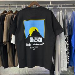 Rhude Mclaren T-Shirts (Black Beige White)