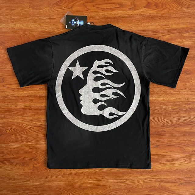 1:1 Quality Hellstar Studios Glitter Classic Gel Sport Tee T-Shirt Black