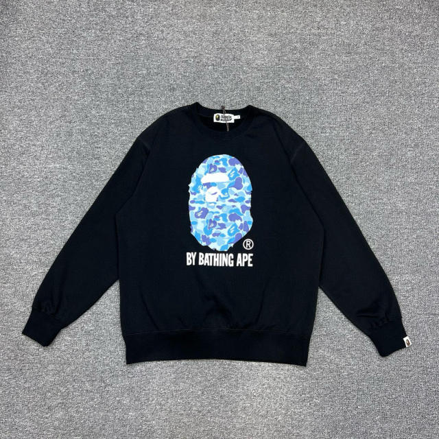 [Best Quality] 1:1 Bape ABC Camo Ape Head Sweatshirt Black