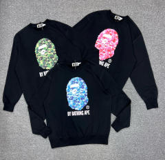 [Best Quality] 1:1 Bape ABC Camo Ape Head Sweatshirt Black