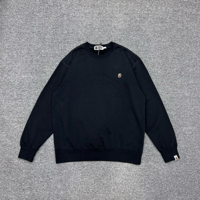 [Best Quality] 1:1 Bape Small Logo Sweatshirt Black Gray