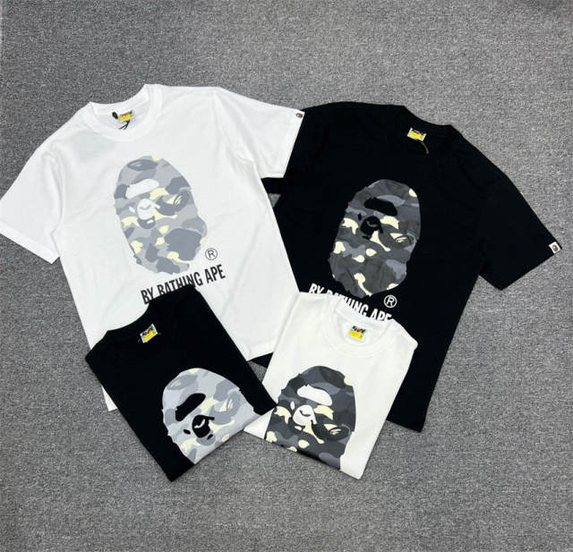 1:1 Top Quality Bape Glow in the Dark T-Shirt Tee Black White