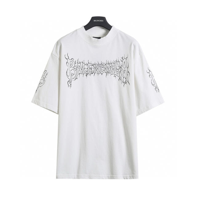 BLCG Flame Font 24SS T-Shirt White