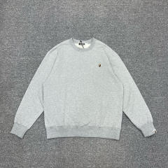 [Best Quality] 1:1 Bape Small Logo Sweatshirt Black Gray
