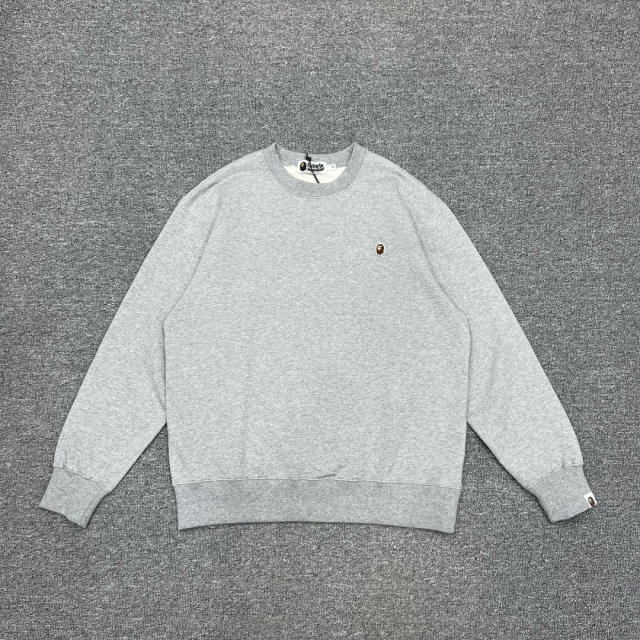 [Best Quality] 1:1 Bape Small Logo Sweatshirt Black Gray