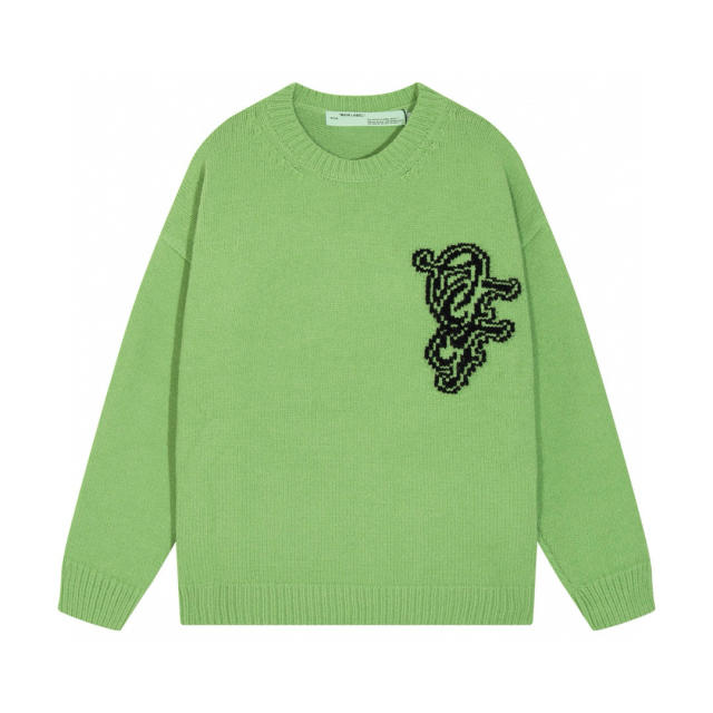 Off White Sweater Black Beige