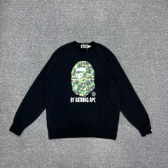 [Best Quality] 1:1 Bape ABC Camo Ape Head Sweatshirt Black