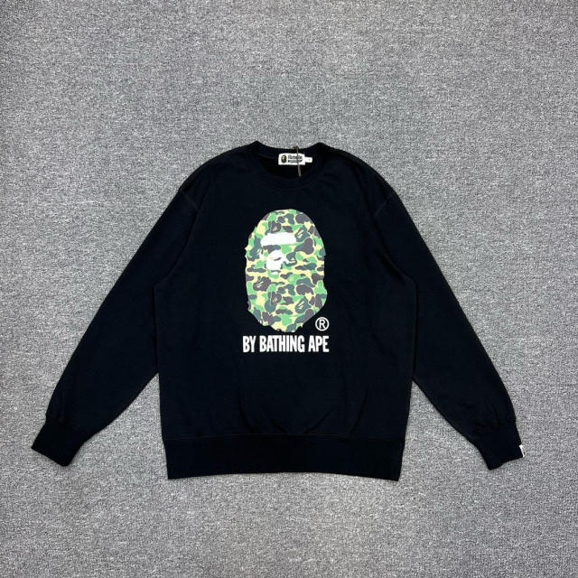 [Best Quality] 1:1 Bape ABC Camo Ape Head Sweatshirt Black