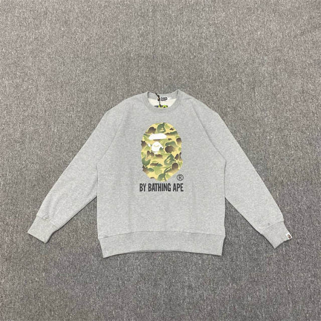 [Best Quality] 1:1 Bape Moon Sweatshirt Black Gray