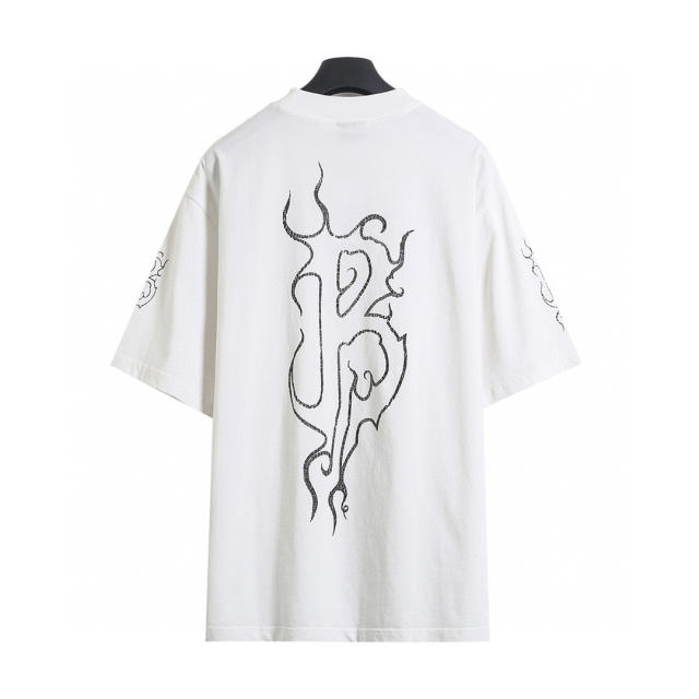 BLCG Flame Font 24SS T-Shirt White