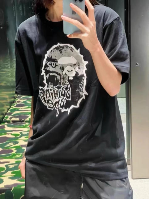 1:1 Top Quality Bape Bathing Ape Shirt Black