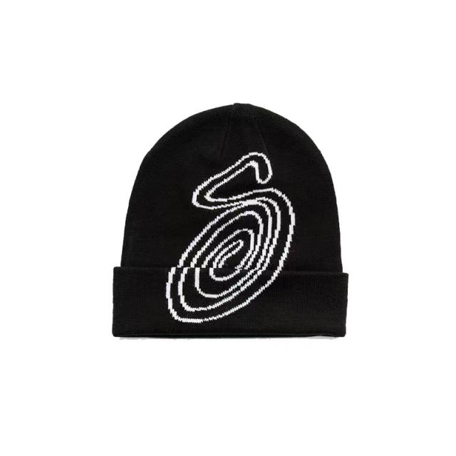 Stussy Beanie Hat Big S Black