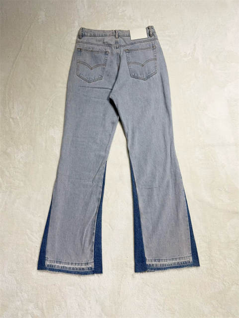 [Best Quality]1:1 Gallery Dept Kenjima Distressed Wide-Leg Denim Pants