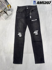 [Best Quality]1:1  BRΑND Black Patch Jeans Dark Gray