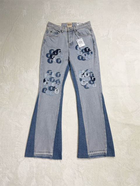 [Best Quality]1:1 Gallery Dept Kenjima Distressed Wide-Leg Denim Pants