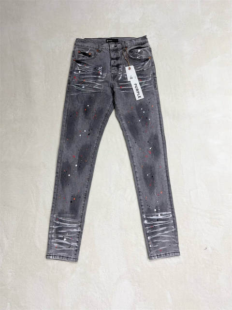 [Best Quality]1:1  BRΑND Splatter Ink Jeans Black