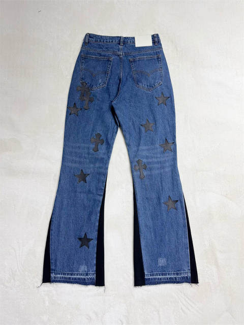 [Best Quality]1:1 Gallery Dept Cross and Start Denim Pants
