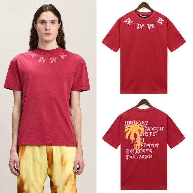 Palm Angels 24SS Palm Tree T-Shirt White Black