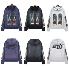 Who Decides War Arch Illustration Print Washed Version Hoodie 3 colors