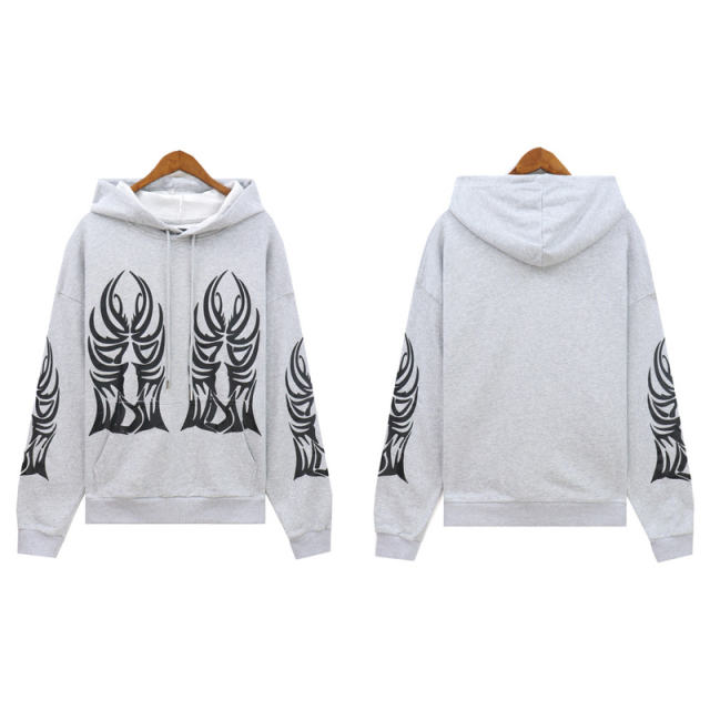 Who Decides War Abstract Large Print Hoodie